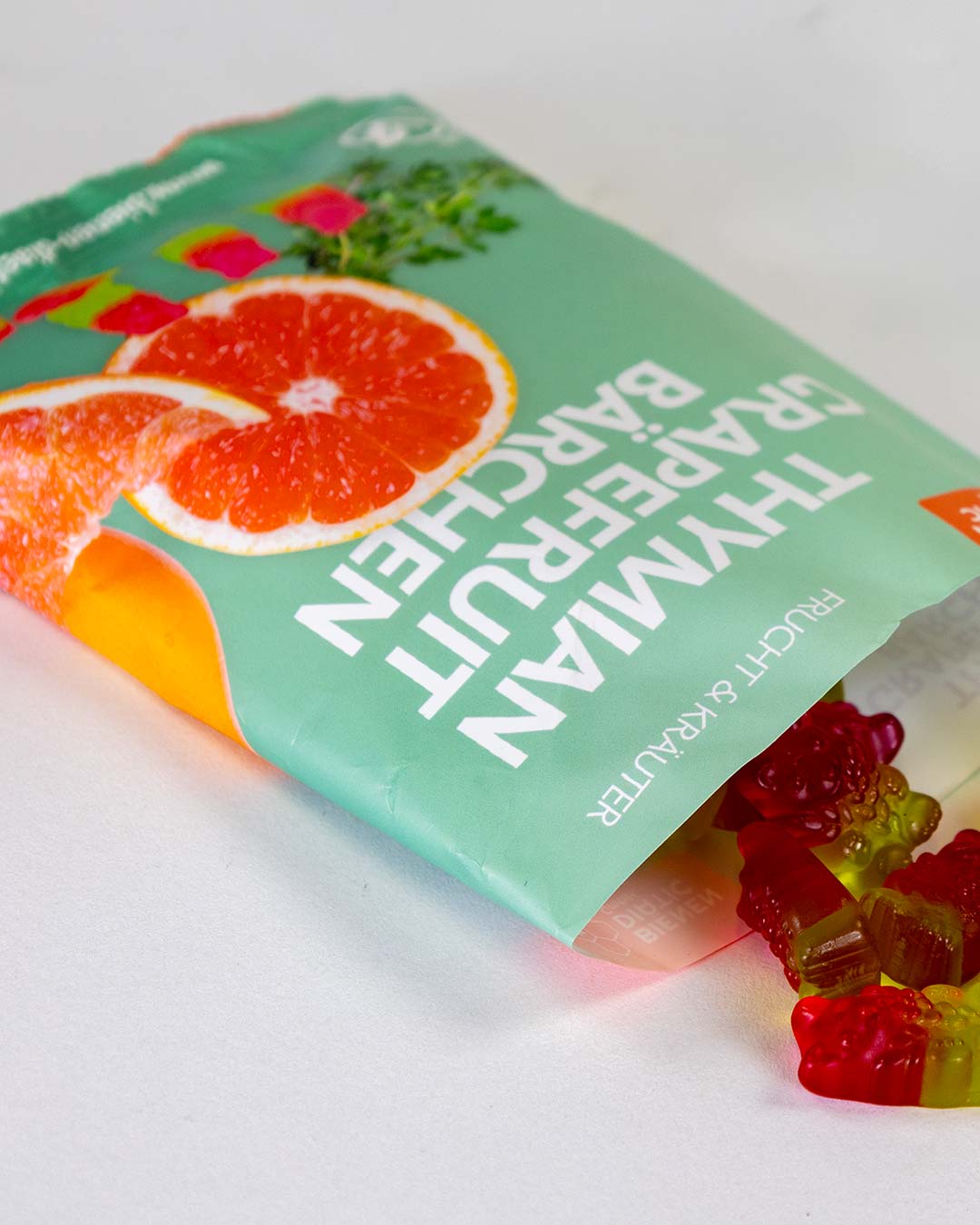 Verpackung für Thymian-Orange Gummibärchen