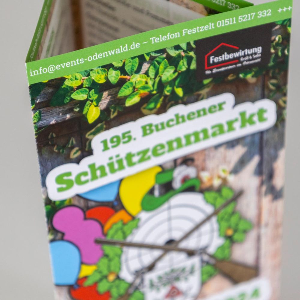 Flyer aufgestellt