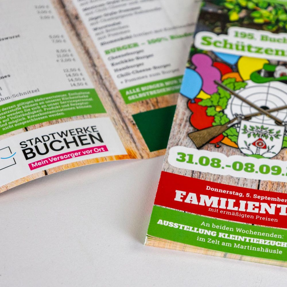 Flyer aufgeklappt