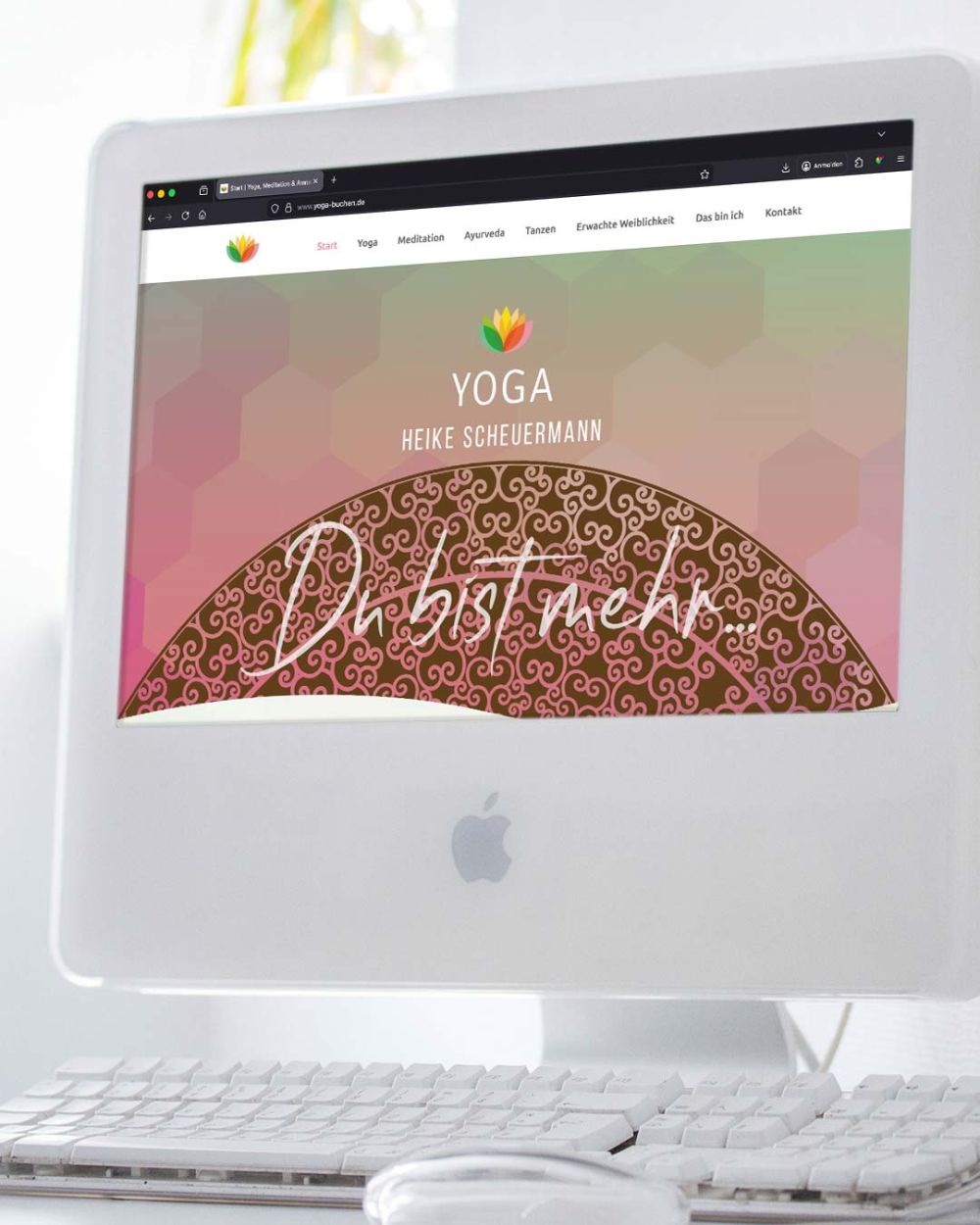 Webseite in iMac Mockup