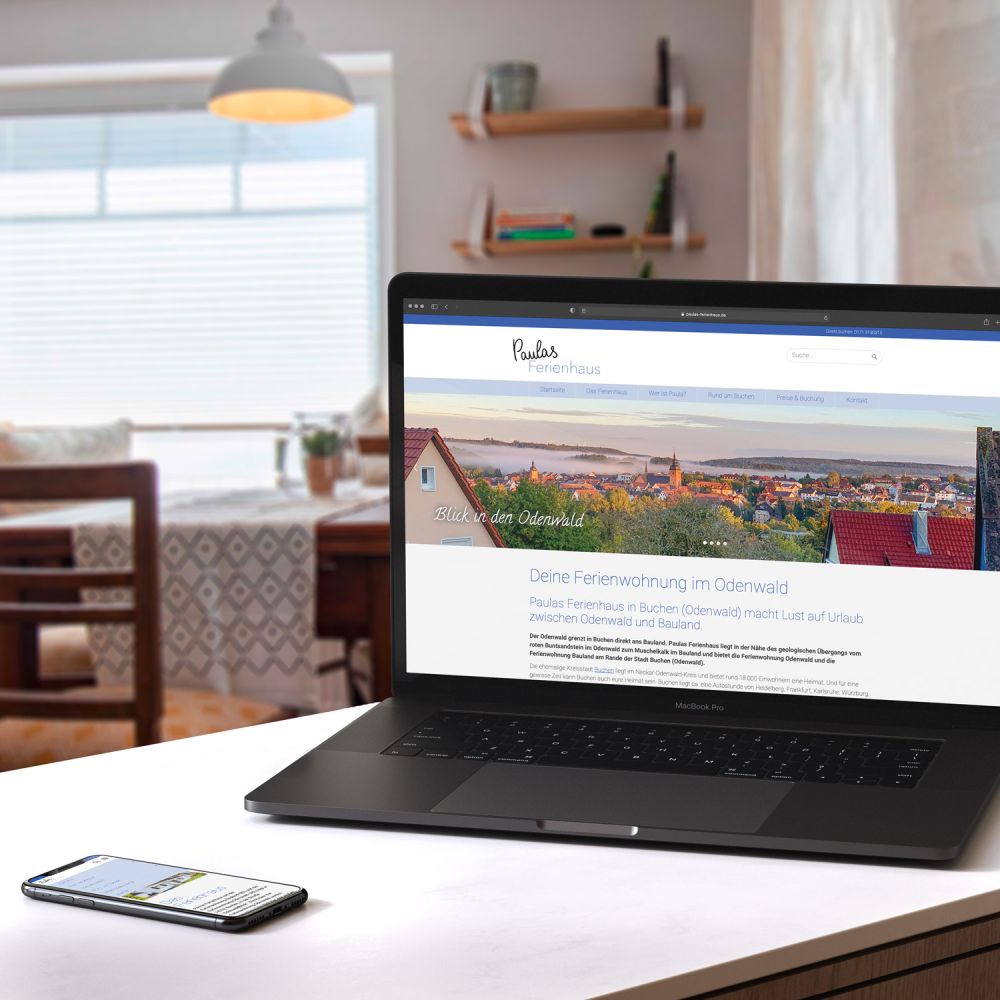 Die Webseite von Paulas Ferienhaus