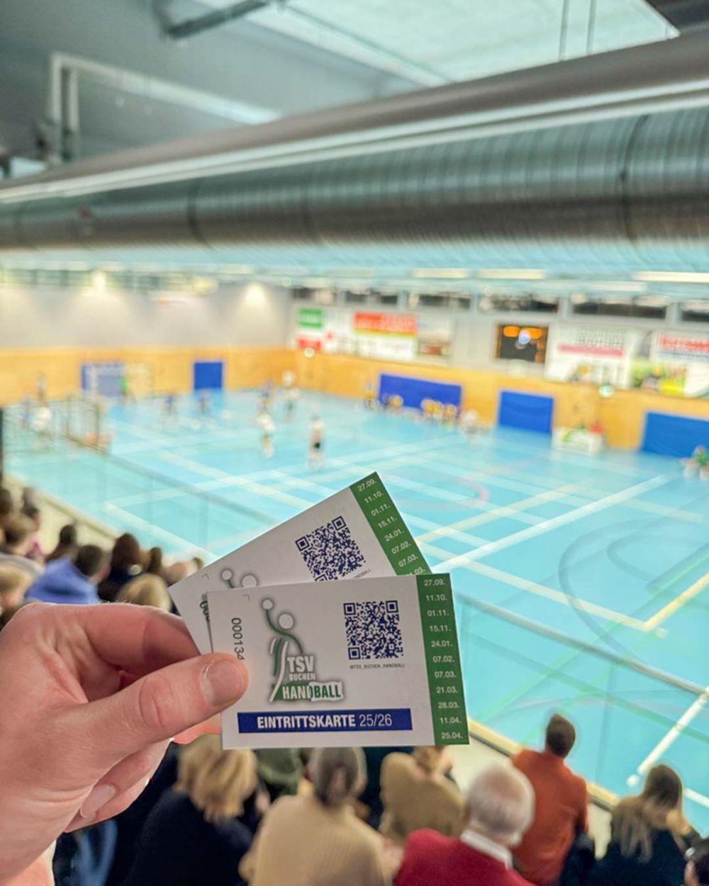 Eintrittskarten beim Handballspiel