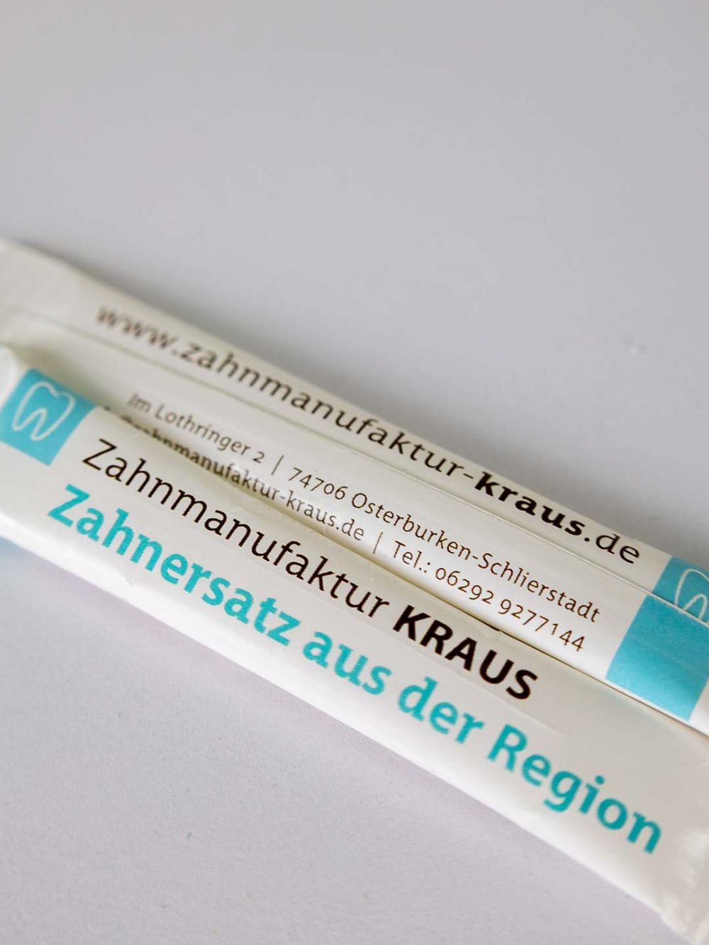 Zuckerpäckchen Zahnmanufaktur Kraus