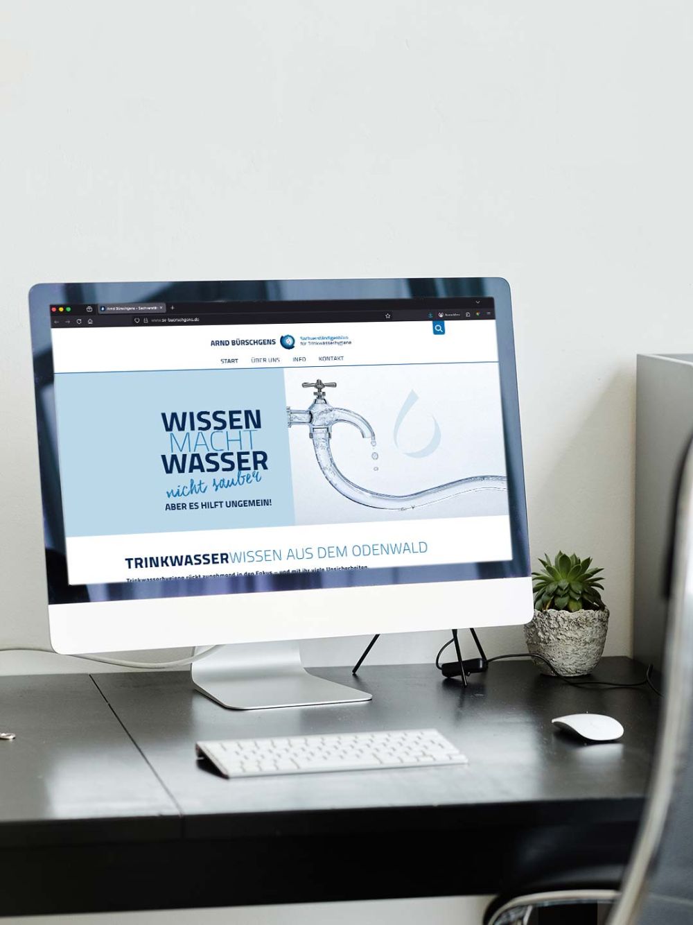 Webseite auf einem Mac geöffnet