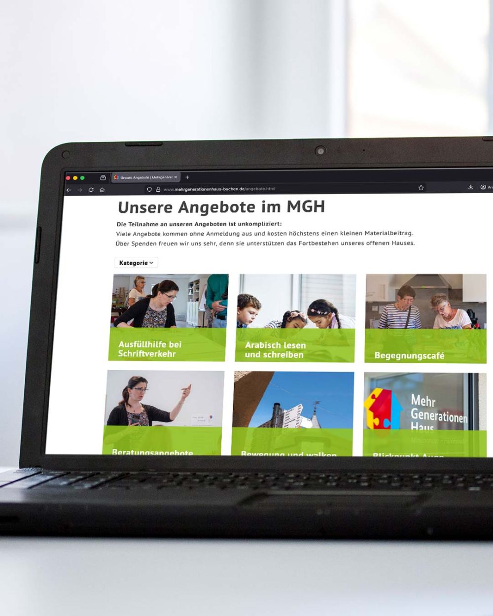 Webseite MGH