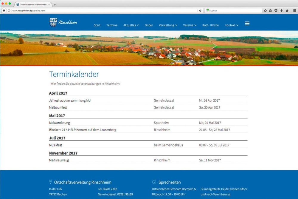 Terminkalender Rinschheim