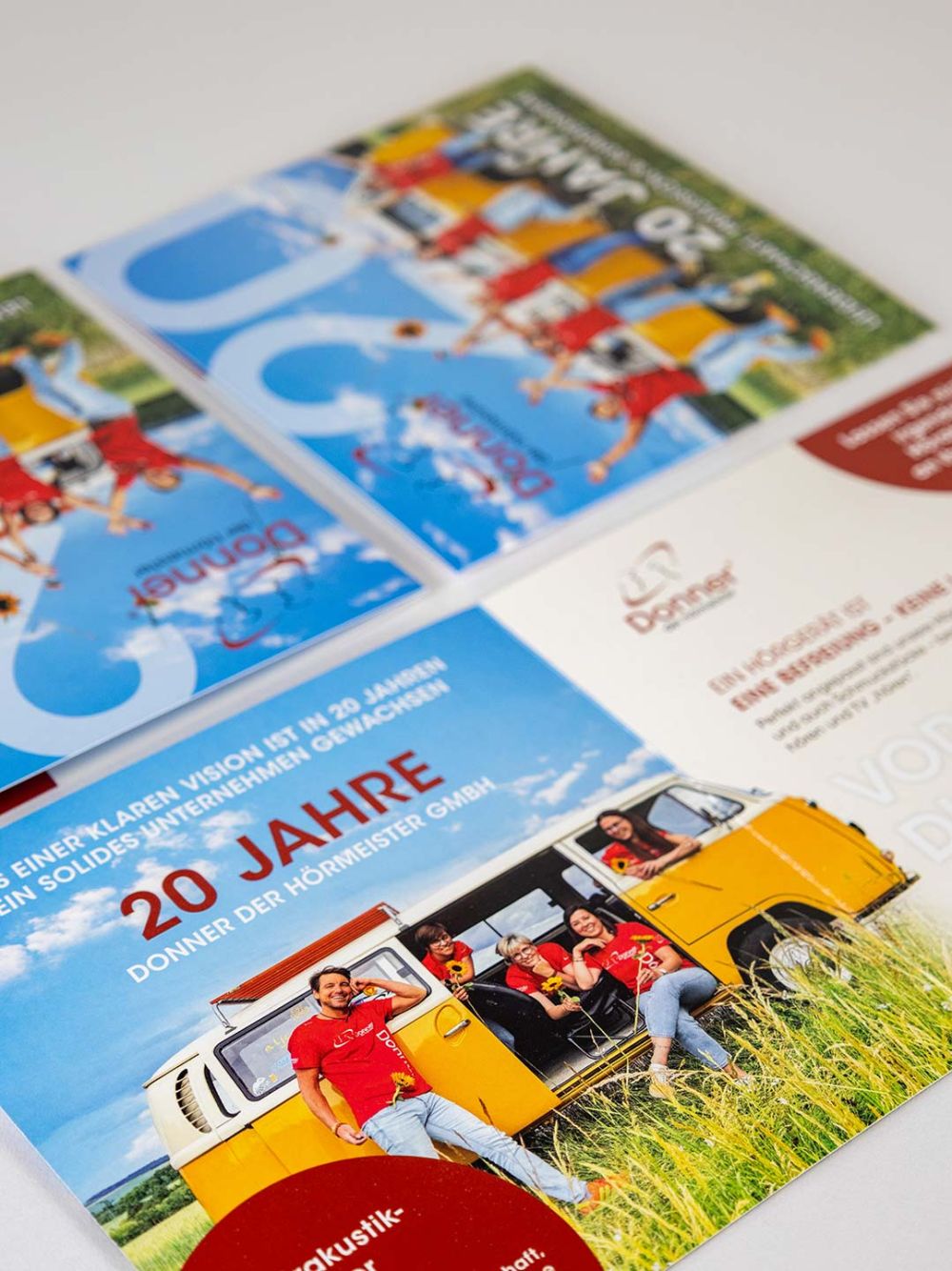 20 Jahre Donner Klappkarte