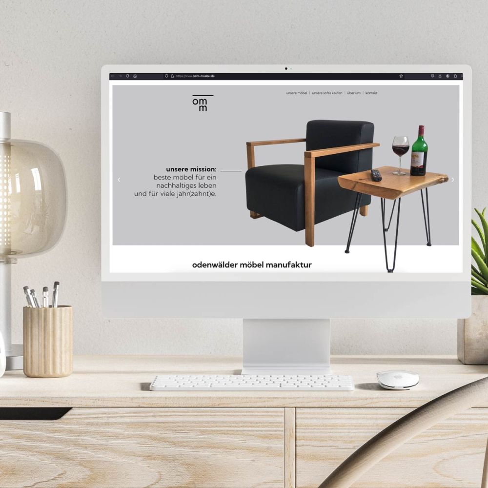 Webseiten Mockup auf einem Mac