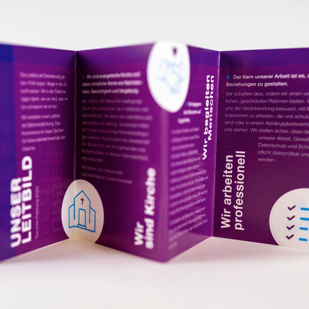 Flyer aufgestellt