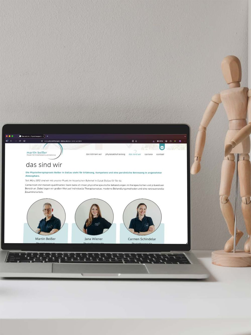 Neue Webseite Physiotherapie Dallau