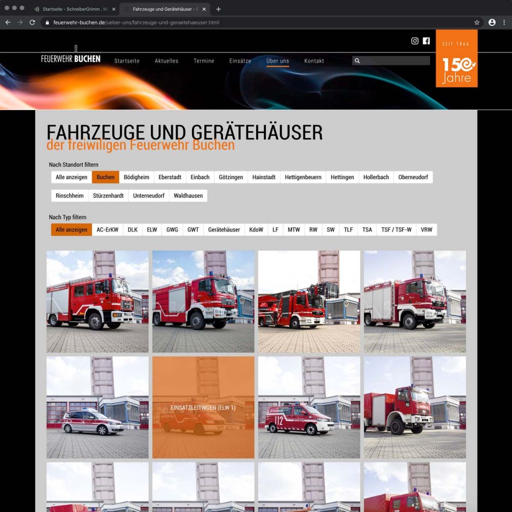 Fahrzeugübersicht der Feuerwehr Buchen
