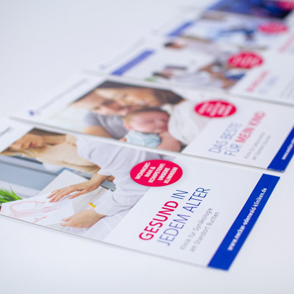 verschiedene Flyer Neckar-Odenwald-Kliniken