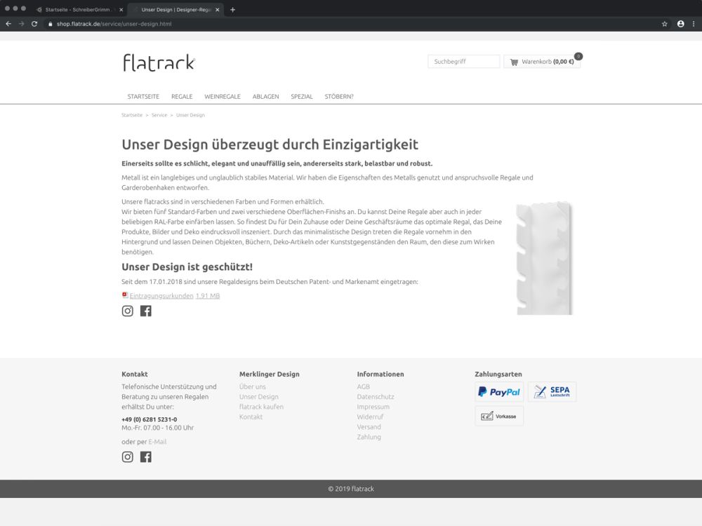 Über das Flatrack