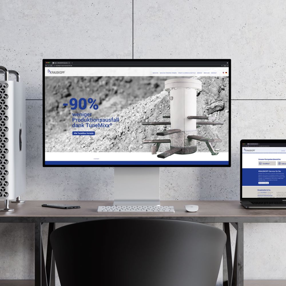 Webseite der Krauskopf Maschinentechnik GmbH & Co. KG
