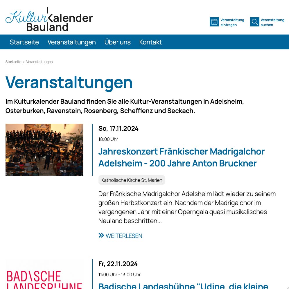 Screenshot Kalender