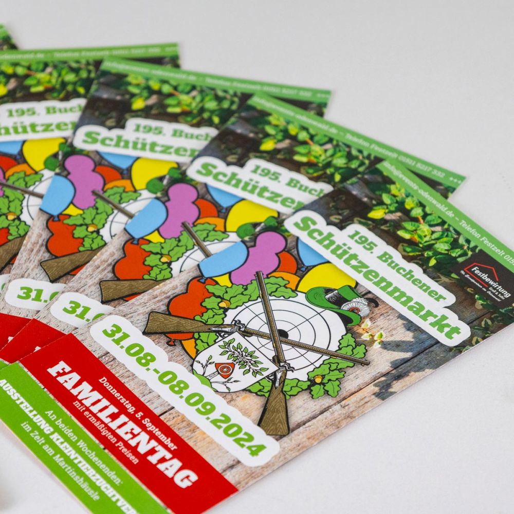 Flyer aufgefächert