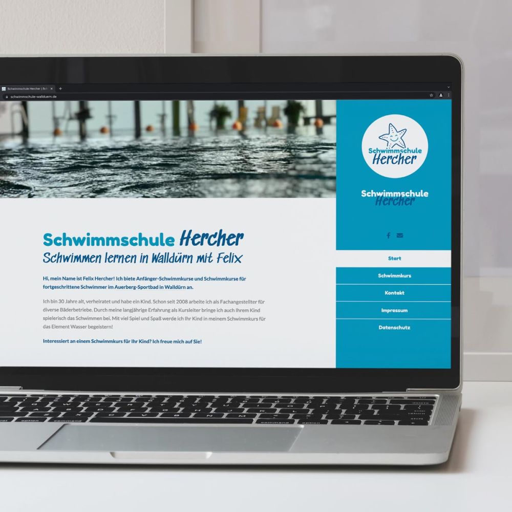 Webseite für Schwimmschule Hercher