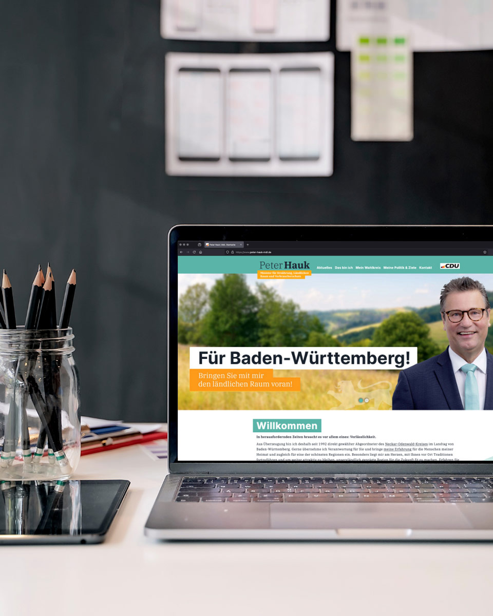 Neue Webseite für Peter Hauk