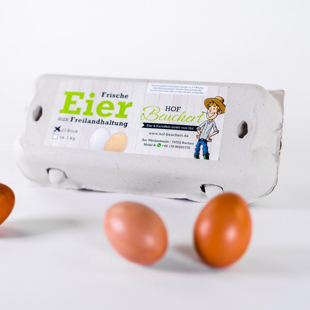 Die Eierschachteln von Hof Beuchert