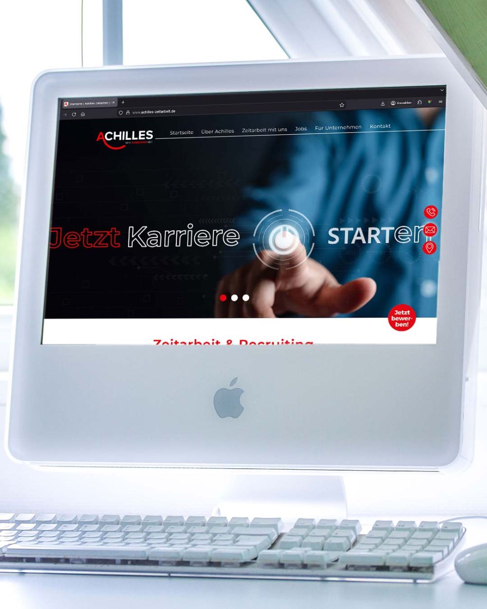 Webrelaunch Achilles Zeitarbeit