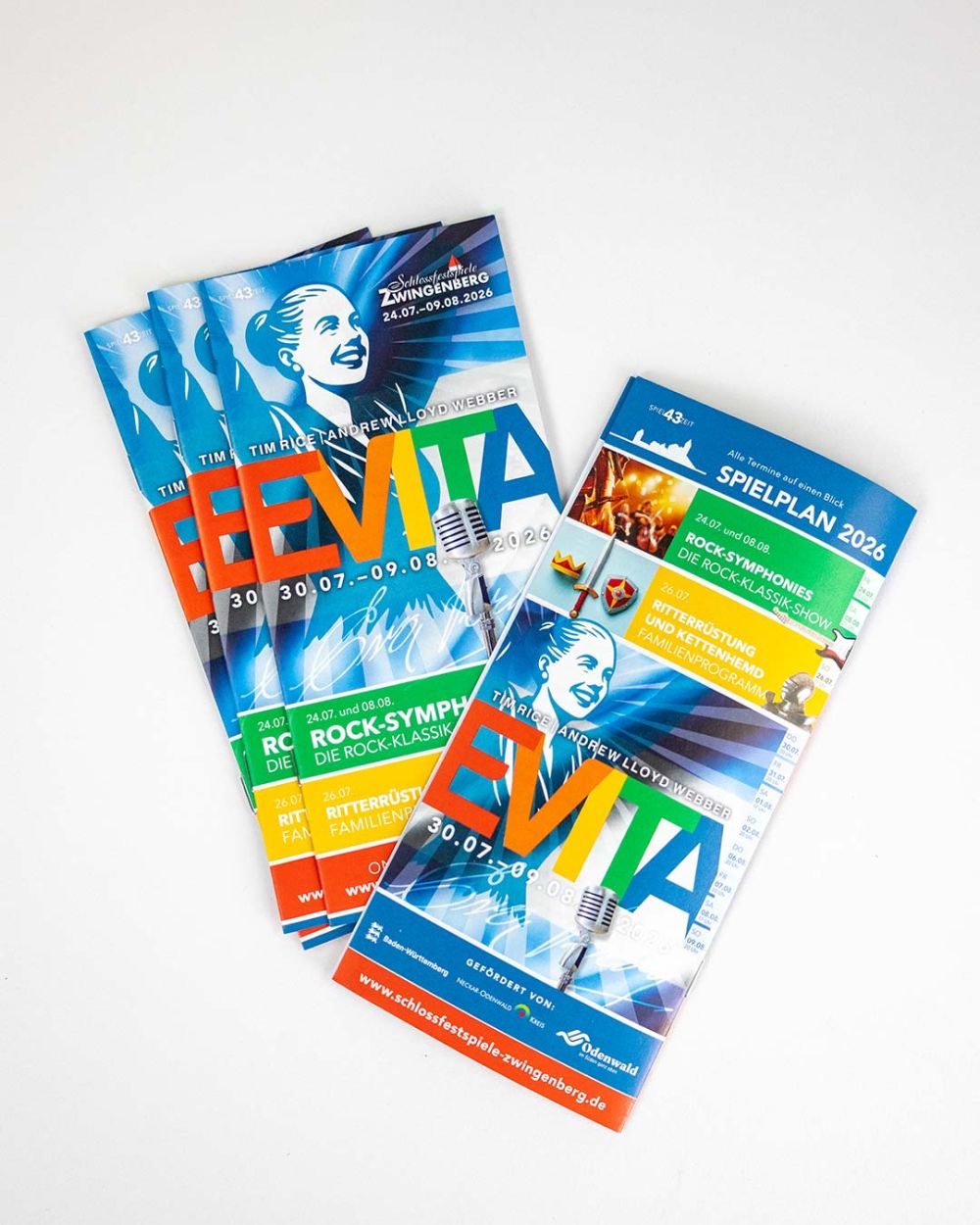 Flyer mit Spielplan